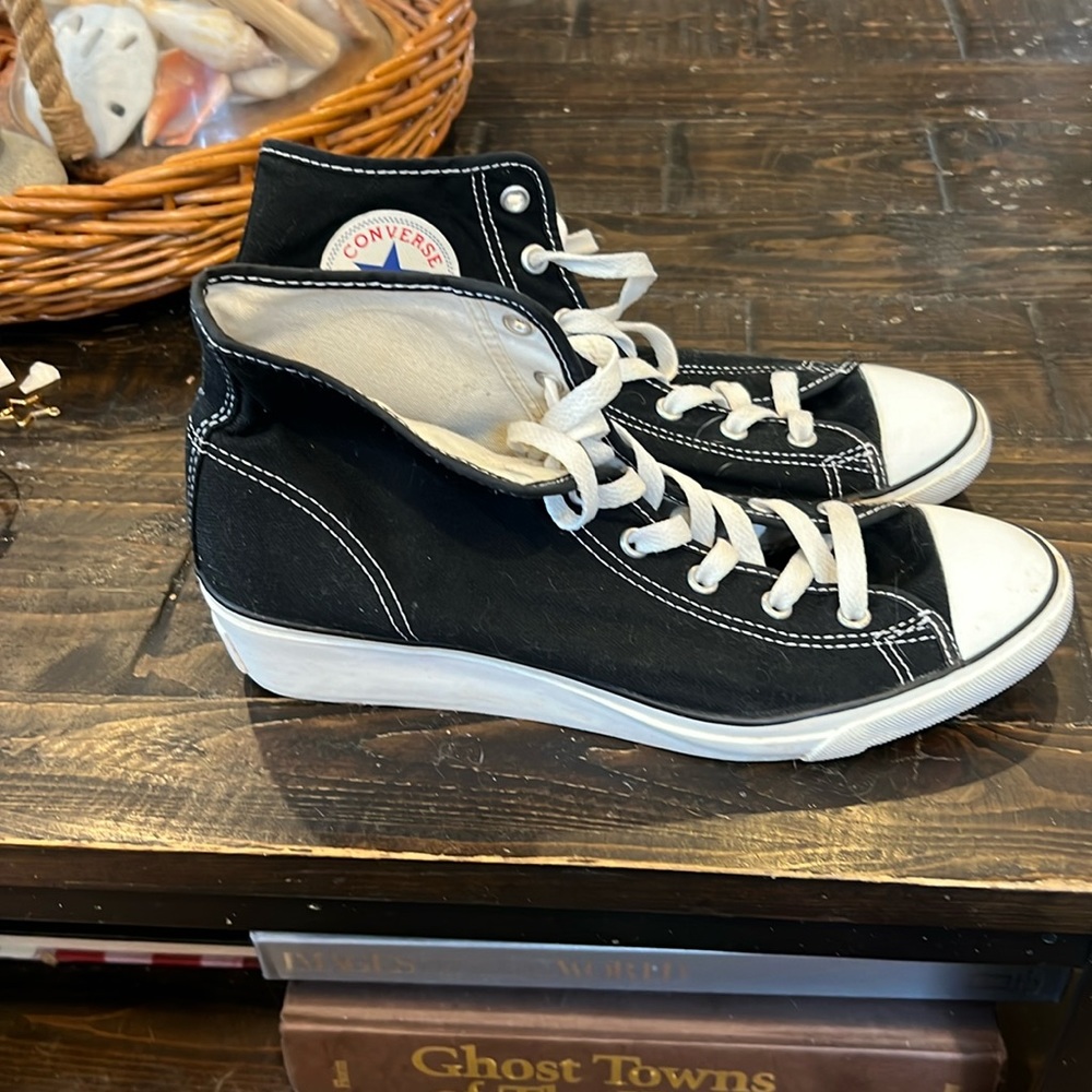 Converse wedge high top, black
